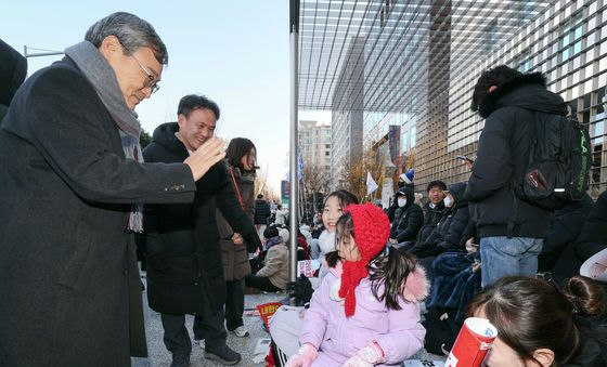 여의도 집회 현장 찾은 정근식 서울교육감