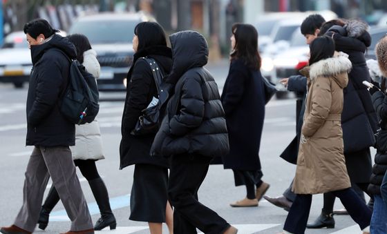 한파에 바빠지는 발걸음