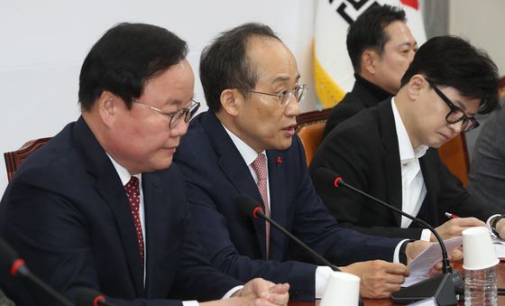 추경호 "민주당, 날치기 예산 처리 사과하고 감액안 즉각 철회하라"