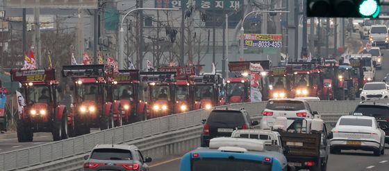 전봉준 투쟁단, '윤석열 구속' 촉구 트랙터 상경 시위