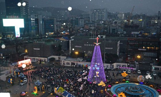 민주광장 집결한 광주시민들