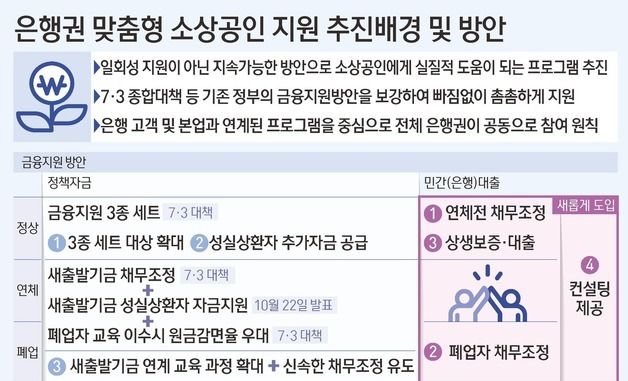 [그래픽] 은행권 맞춤형 소상공인 지원 추진배경 및 방안