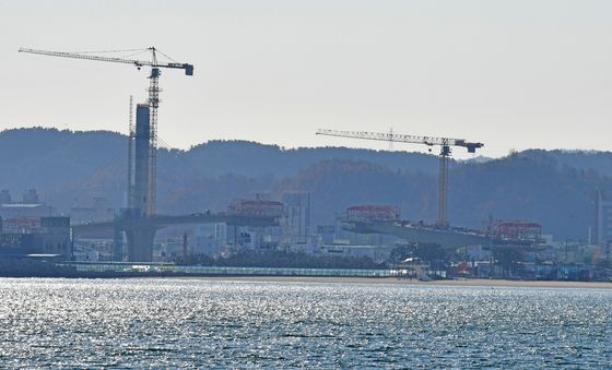 공정률 절반 넘긴 포항 동빈대교