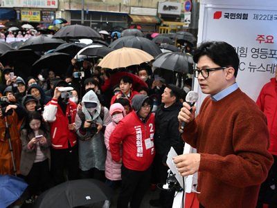 한동훈, 영등포 지원 유세