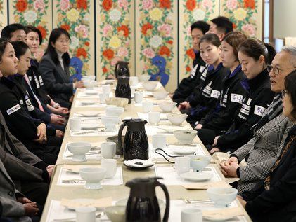 유인촌 장관 '대한민국 탁구 선수단 간담회'