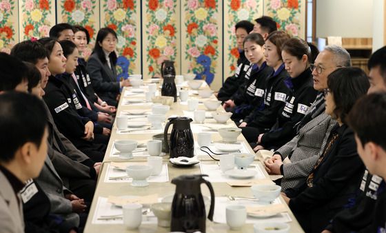 유인촌 장관 '대한민국 탁구 선수단 간담회'