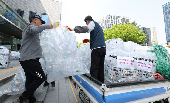 '투명페트병 재활용됩니다'