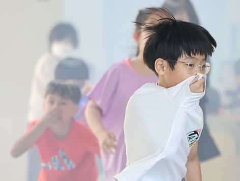 '초등학교에 불이 나면 이렇게'