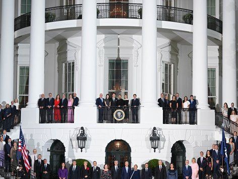 백악관에서 열린 나토 75주년 공식 환영 만찬 리셉션