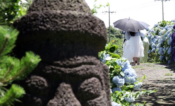 우산 대신 양산이 필요한 제주