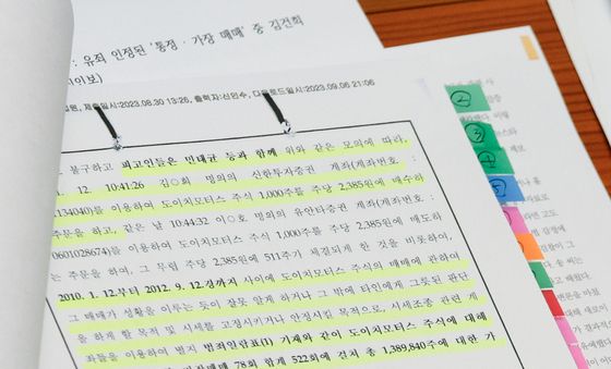 도이치모터스 사건 자료 살피는 추미애