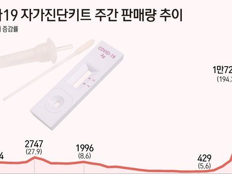 [그래픽] 코로나 진단키트 주간 판매량 추이(8월 2주)