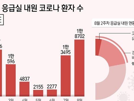 [그래픽] 응급실 내원 코로나 환자 수