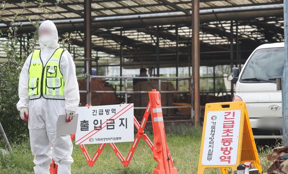 통제되고 있는 여주 럼피스킨 발생 농가