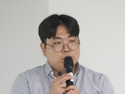 반려동물 산업 육성 협의회 제6회 IR데이에서 기업 발표하는 임경호 대표