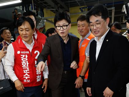 한동훈 '강화군이 고구마가 유명하네'