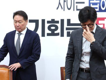 최태원 회장 접견하는 한동훈