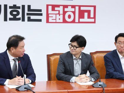 한동훈 대표, 최태원 회장 접견