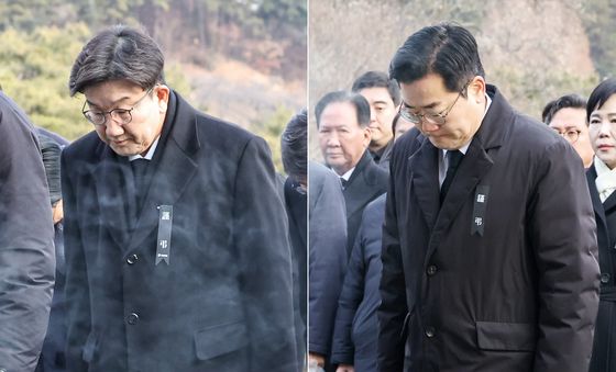 을사년(乙巳年) 첫 날 현충원 찾은 여야 원내대표