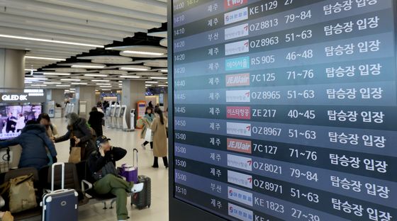 '무더기 결항' 제주행. 김포공항 운항 정상화