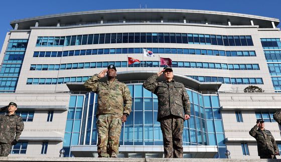 합참, 브런슨 한미연합사령관 환영 의장 행사