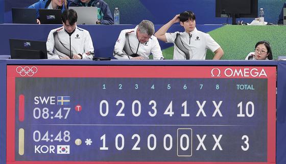 믹스더블 김선영·정영석, 스웨덴에 패배